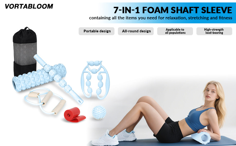 7-in-1 Deep Tissue Foam Roller